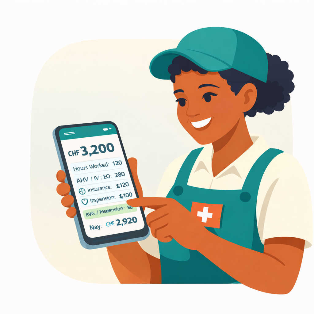 Helper and client reviewing booking, payroll, and insurance coverage in one flow